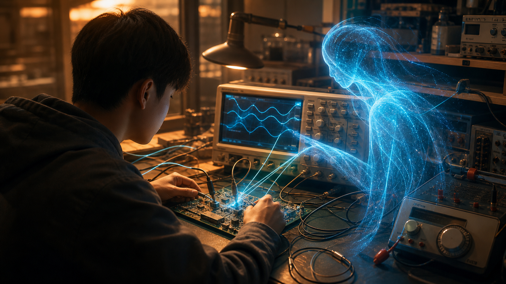 AI 站在学生身边，实时读取采集数据与波形